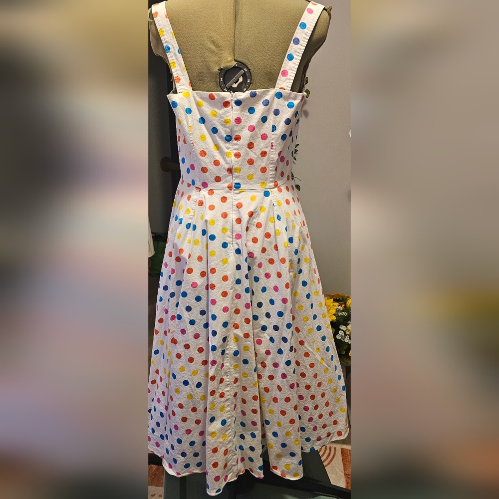 Dipping Dot Coco, Color Me Courtney Polka Dots, Sleeveless Dress Sz 6 - Picture 10 of 12